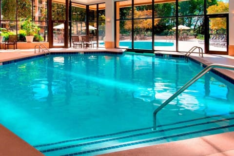 Unwind with a refreshing swim in the bright indoor pool.
