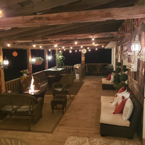 Back porch at night