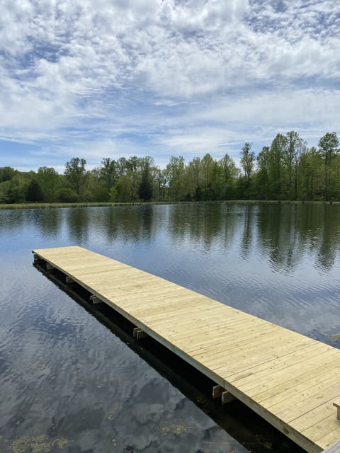 Pier accessible from deck.