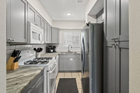 Our upgraded kitchen is fully equipped for your stay, ready for meals and memories!