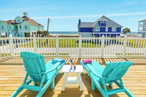 Large deck with covered and uncovered areas is perfect for lounging!