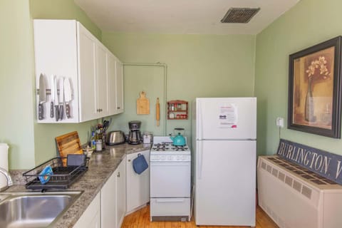 The kitchen is equipped for everything you'll need to make a home cooked or meal (or to just reheat some leftovers)