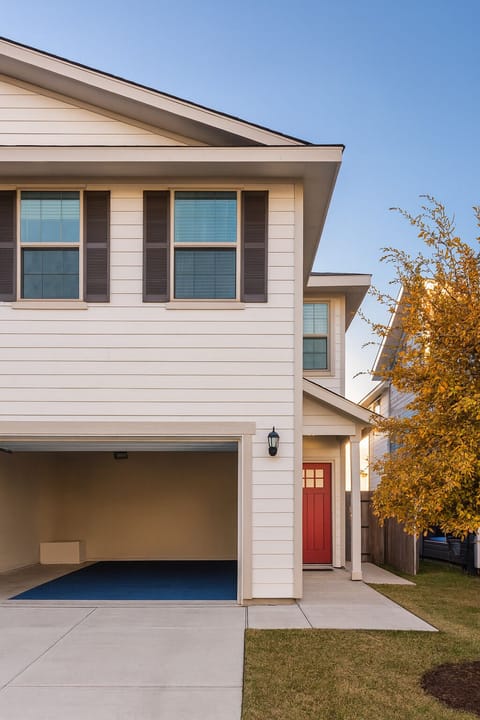 Single car garage with EV charger plus free street parking. 