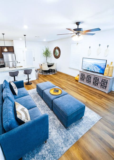 Comfortable living room 65-inch Samsung Smart TV