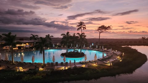 Pool at sunset