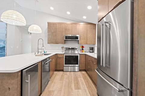 Cook delicious meals in the modern kitchen.