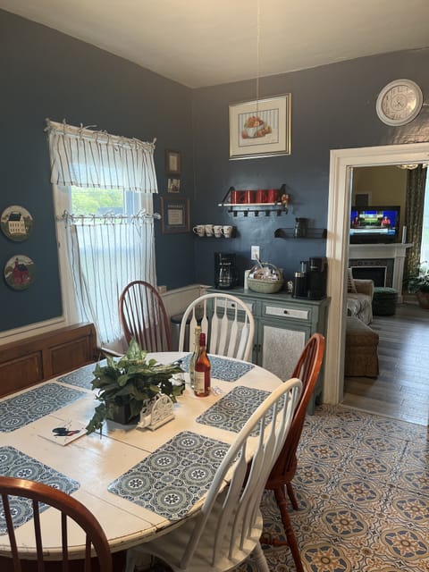 Kitchen with seating and Hot Beverage Station