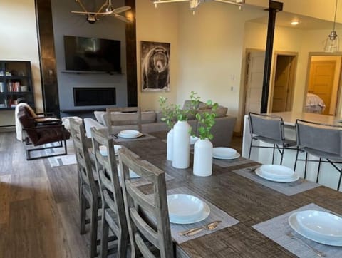 Dining room table seats 8