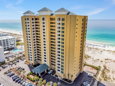 The condo unit is in a gated resort and perched on the 8th floor.