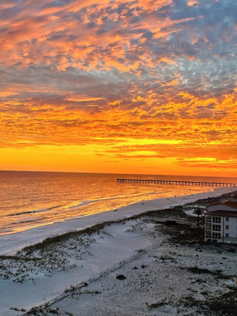 Another perk of oceanside living: spectacular views of the sunrise and sunset.
