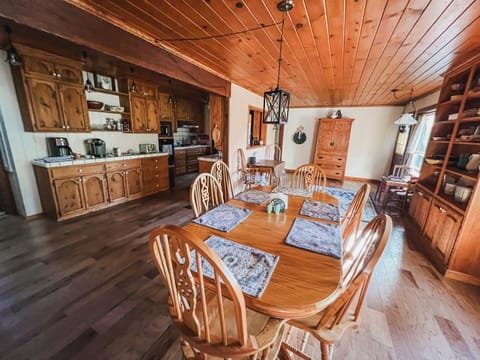 Large open kitchen and dining area