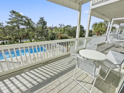 Pool view from balcony (off living room)