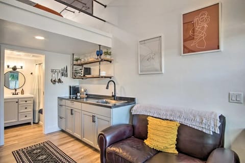 Open floor plan with living room, full kitchen, wifi, Smart TV & Central A/C