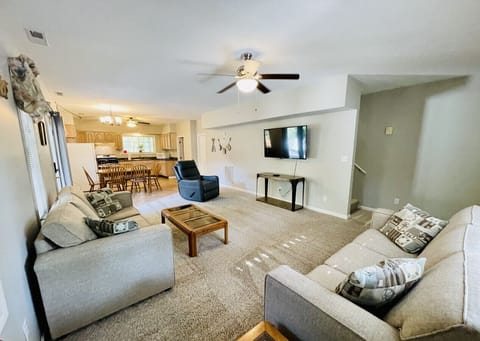 Open concept living room and kitchen!