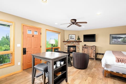 Small dining table and living room