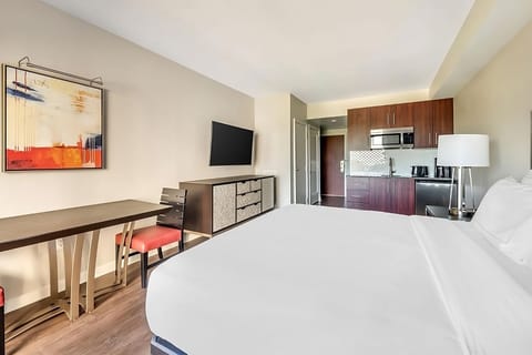 Start mornings with easy in-room coffee and quick snacks.