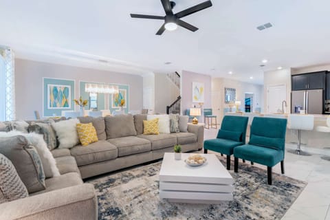 Spacious open-concept living area w/ modern touches & comfort!