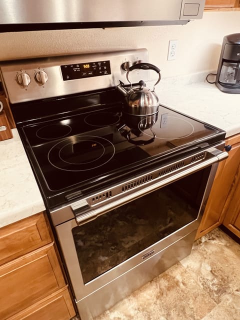 Brand new electric stove.
