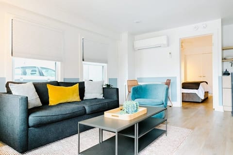 Living Area w/ a Full-size Luxury Sofabed