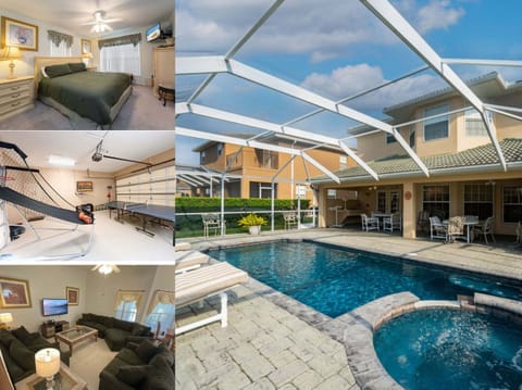 Vacation rental near Disney managed by Orlando rent a villa with a screened in private pool and spa