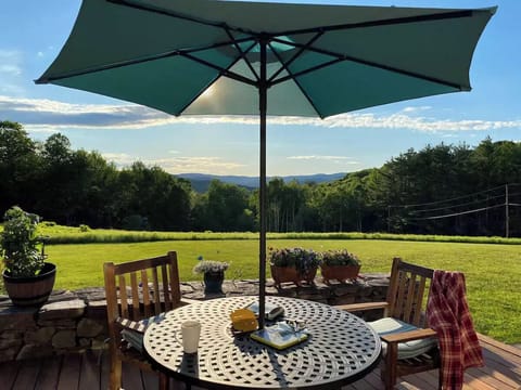 Dinner on the deck in summer