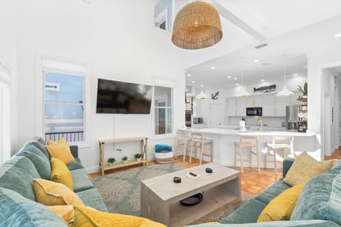 While lounging enjoy the 65" Roku tv for all your watching needs.