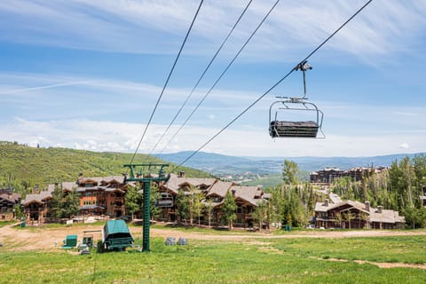 Ski lift access directly behind The Grand Lodge