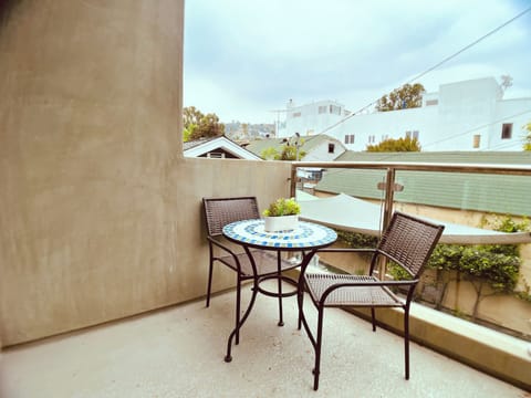 Patio deck outside of the apartment.