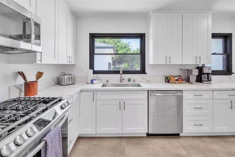 Plenty of cabinet space and counter space.