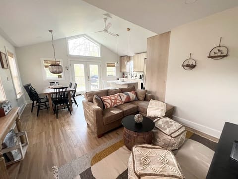 Living room and dining area