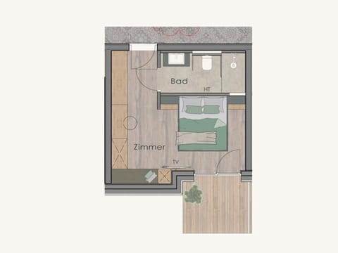 Doppelzimmer Studio - People's Hotel Bed and Breakfast in Piesendorf