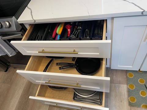 Fully stocked kitchen