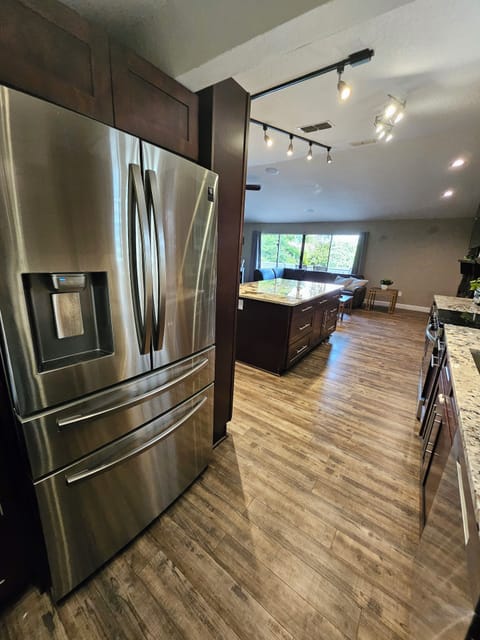Ice and water filter fridge.