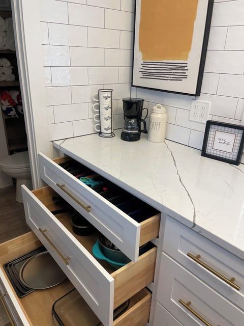 Fully stocked kitchen