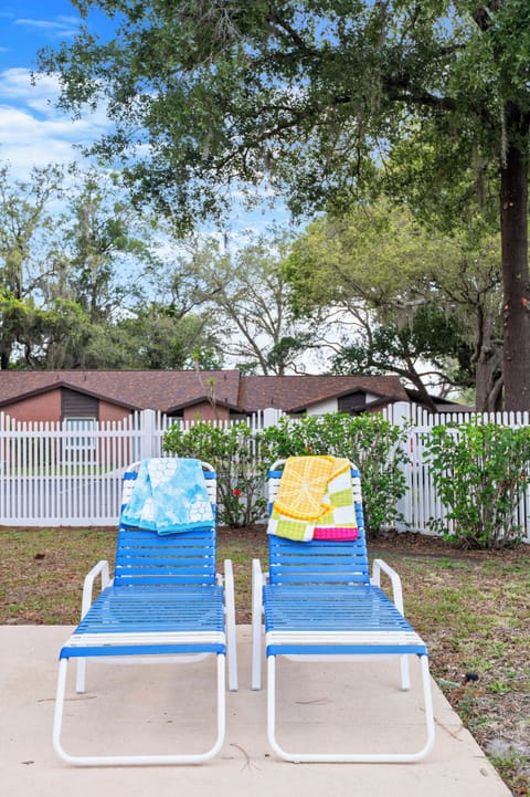 Our unheated pool offers a cool escape. Comfortable lounge chairs & pool towels