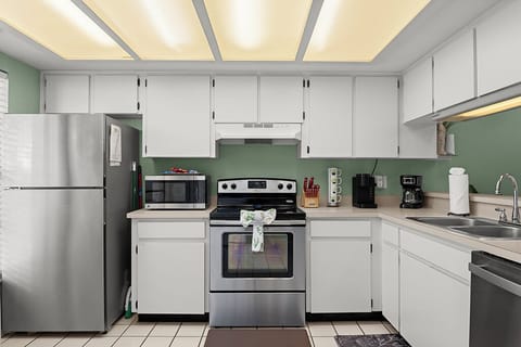 Whip up your favorite meals in the fully equipped, full-size kitchen