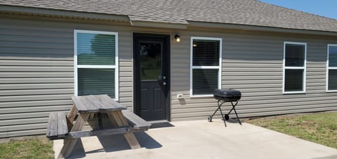 Collapse the charcoal grill after use; Oklahoma wind will put it in the creek!