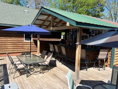 Covered Tiki Bar on the deck
