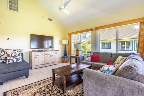spacious and bright living room.  high ceilings
