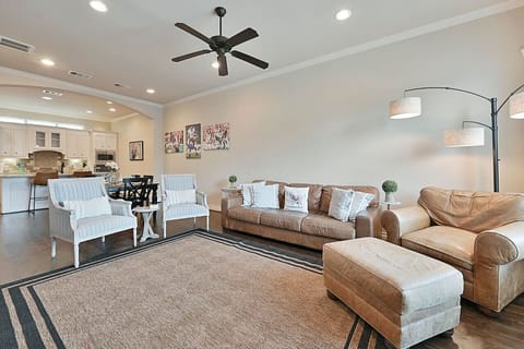 The second floor offers an open concept living space