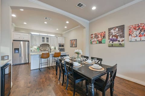 Inviting dining area with space for six, ideal for memorable gatherings.