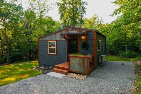 🌲✨ Nestled in the Ozarks, our tiny wood‑clad cabin invites you to unwind amid towering trees.