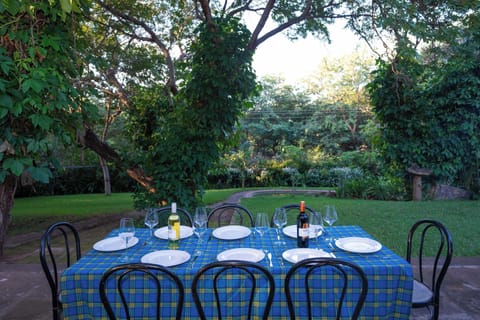 Days on the veranda enjoying fine food and a tranquil garden