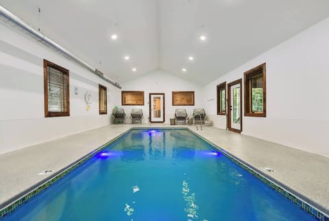 Take a dip in your private indoor swimming pool that’s warmed year round to 85 degrees. 