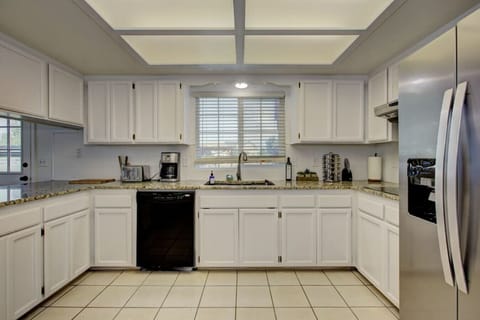 Large kitchen with big fridge!