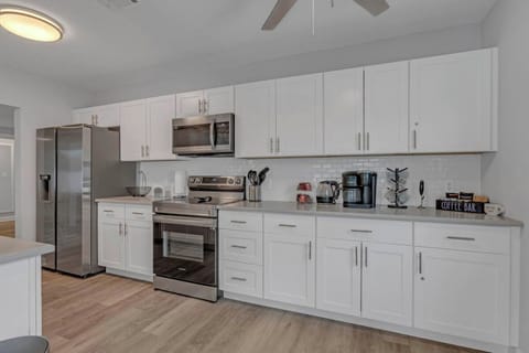 Kitchen with full coffee bar