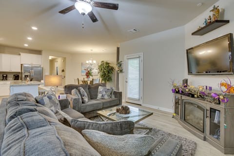 Living Room | Smart TV | Central A/C | Electric Fireplace | Smart TV
