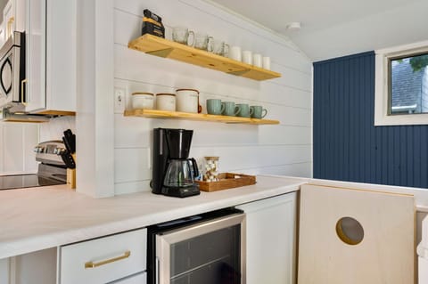 Coffee Bar stocked with creamer + Locally Roasted Pinky Promise Coffee