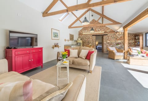 The sitting area provides the perfect place to enjoy a night-in together