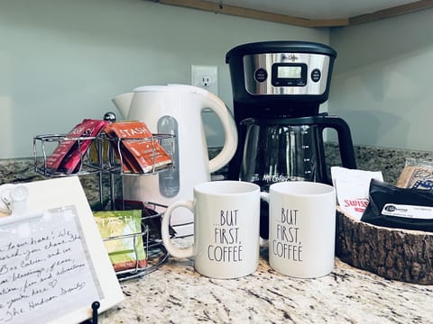 Our welcome basket offers Gobena coffee, Stash teas and more ;)